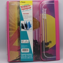 Trapper Keeper Retro Style Binder Portfolio W/ 2 Folders - Pyramid Neon Sunset - £22.04 GBP