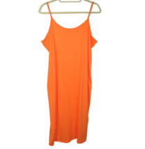 ALI Orange Stretchy Bodycon Dress Chain Strap Detail Plus Size 3X - £13.42 GBP