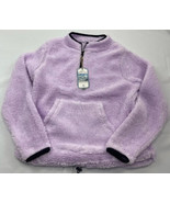 Jackson Hole Womens Sherpa Jacket Purple 1/4 Zip Pockets Mock Neck M New - £15.55 GBP