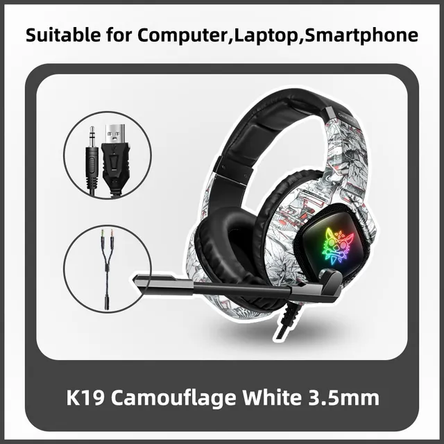 ONIKUMA K19 Gaming Headset Headphones Wired Noise Cancelling Stereo Earp... - £20.66 GBP