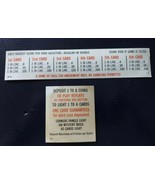 Antique Vintage 1970&#39;s Bally Stock Market Bingo Pinball Score Cards  - $20.22 CAD