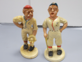 Chicago Cubs and Chicago White Sox Figurines Antique Porcelain 1920s - £117.08 GBP