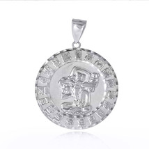 Sterling Silver Diamond Cut Ancient Aztec Mayan Sun Deity Pendant (3 sizes) - £23.59 GBP+