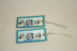 2 Walt Disney World Travel Company Lenticular Luggage Tags Mickey Minnie Goofy - £5.53 GBP