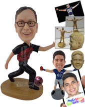 Personalized Bobblehead Bowling Professional Player Throwing The Ball For A Perf - £72.47 GBP