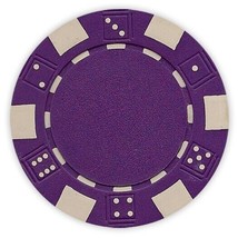 100 Da Vinci 11.5 gram Dice Striped Poker Chips, Standard Casino Size, Purple - £15.12 GBP