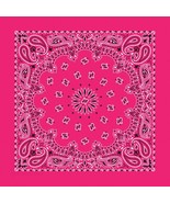 Carolina Creative Bandanna (Hot Pink) Paisley 35&quot; x 35&quot; Hav-A-Hank X-Large - €10,34 EUR