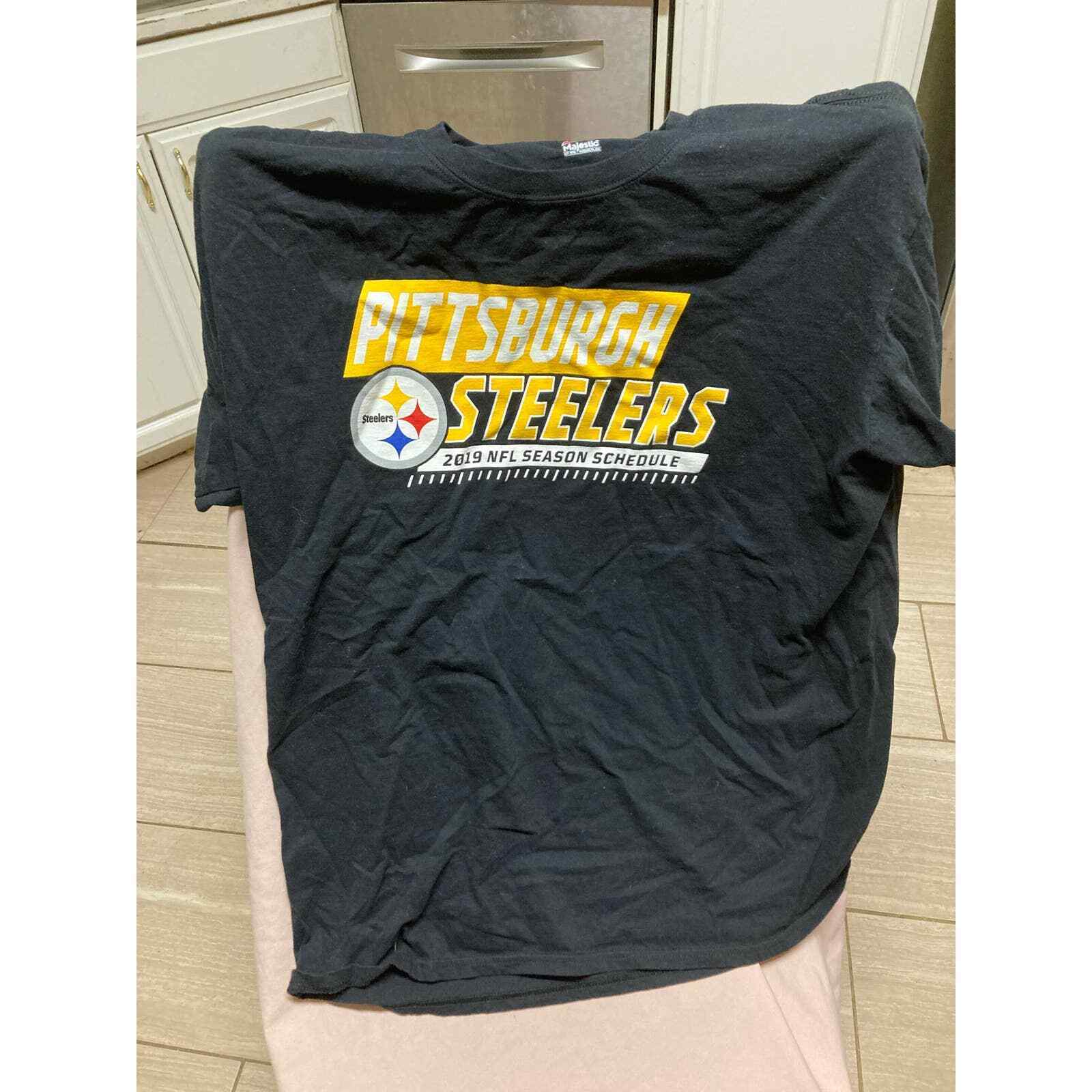 Primary image for Majestic Pittsburgh Steelers 2019 NFL Season Schedule Shirt Size XL