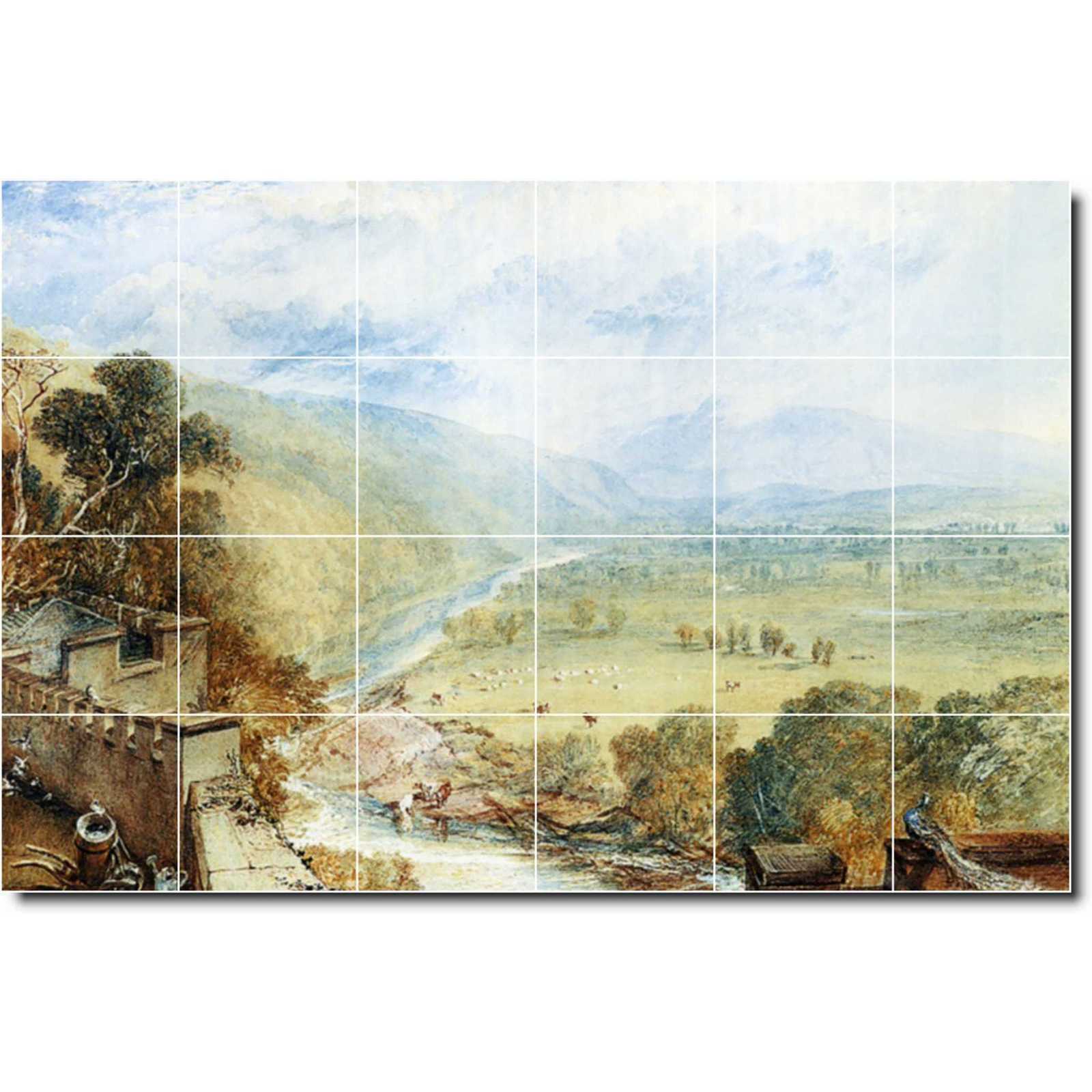Turner joseph ingleborough from the terrace of hornby castle