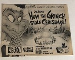 Dr Seuss How The Grinch Stole Christmas Tv Guide Print Ad Tpa14 - $5.93