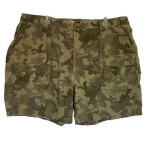 Croft &amp; Barrow Men’s Cargo shorts 44x7 Hiking Camo cotton comfort waist ... - $23.41