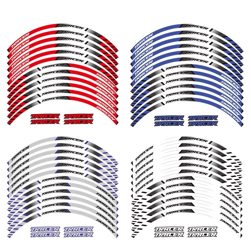 New Racing 12 Strips Personality Motorcycle Accessories Wheel Hub Decals Reflect - £101.13 GBP