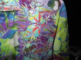 Robert Graham Honolulu  Hawaiian Floral Embroidered Short Sleeve Size 2XL image 7