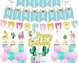 Birthday Party Supplies Cactus Party Decorations with Llama Cactus Birth... - £19.10 GBP