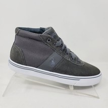 Polo Ralph Lauren Hanford Men&#39;s Sneakers Sz 7 D Mid Top Casual Gray shoes - £31.61 GBP