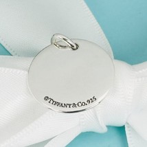 Tiffany Round Circle Notes Blank Disc Charm Pendant Engravable in Silver - $229.95