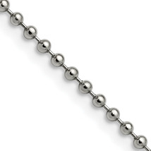 Chisel Stainless Steel Polished 2.4mm 30 inch Ball Chain SRN668 - $29.86