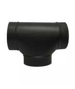6 In Durable 24 Gauge Black Stove Pipe Round Tee Fitting for Ventilation... - €31,89 EUR