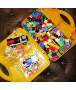 LEGO Carry Case &amp; Assortment of Parts, Pieces and Loose Blocks Bricks - $454.01 MXN