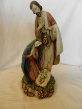 Painted Multi Color Resin Nativity Figurine, Jesus, Mary Joseph 13.5&quot; Tall, #15 - £47.06 GBP