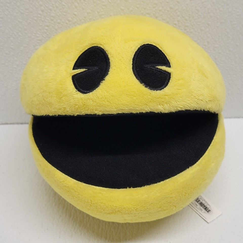 PAC-MAN 7&quot; Battle Royale Bandai Yellow Plush Toy Factory Namco 2021 - $14.75