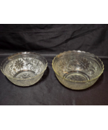 Vintage Anchor Hocking SANDWICH CLEAR Nesting Mixing Serving Bowls - Pai... - $14.83