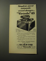 1953 RCA Victor Victrola Attachment Ad - Simplest surest automatic record - £14.54 GBP