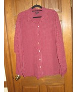 BKE Division 67 Dark Red Plaid Long Sleeve Button Up Shirt - Size XXL - £14.80 GBP