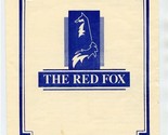 The Red Fox Menu Fox Ridge Golf Course Newton Kansas - £22.10 GBP