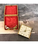 Vintage Seth Thomas Wind Up Leather Case Travel - $402.87 MXN
