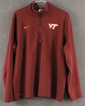 EUC Virginia Tech VT Logo NIKE Dri Fit Long Sleeve Half Zip Pullover Lad... - £13.93 GBP