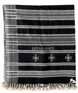 LAXMI | Black organic cotton throw | Woven Cotton Throw - $3,372.65 MXN