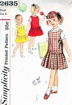 Vintage 1950s Girls Dress Patterns - Girls Jumper, Dress, Blouse  Sz 6 U... - $4.00