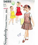 Vintage 1950s Girls Dress Patterns - Girls Jumper, Dress, Blouse  Sz 6 U... - $4.00