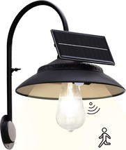 Solar Barn Light with Motion Sensor Metal Design Waterproof Solar Outdoo... - £66.81 GBP