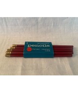 9 Vintage Pencils New A.W Faber THE WINNER Color Carmine Red With Sleeve... - $295.06 MXN
