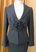 Armani Collezioni Skirt Suit Jacket Silk Flower Closure 6 8 Great - £172.46 GBP