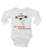 Buzz Lightyear Toy Story Unisex Onesie, Long or Short Sleeves White - £17.29 GBP