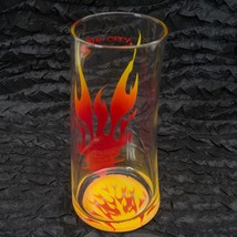 Las Vegas Sin City Souvenir Glass with Flames Curved glass Cool Barware - $43.37
