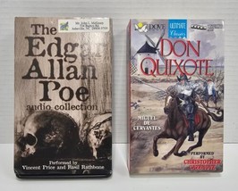 Lot Of 2 Pre Owned Cassette Audio Book Don Quixote Edgar Allan Poe - £7.79 GBP
