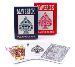 2 Decks Of Maverick Playing Cards Comes In Red &amp; Black Pack Brand New Plastic - £9.25 GBP