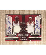 Michael Jordan &amp; Lebron James 2005 Dual Auto Facsimile Printed Patch RP ... - $3.25