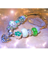 Haunted 300x LUCKY MOJO GOOD LUCK  BRACELET  MAGICK 925  MURANO WITCH Ca... - $109.77