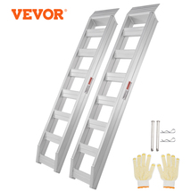 VEVOR 72 x 15 inch Aluminum Trailer Ramps 6800 lbs Heavy-duty Ramps, 2 Pcs - $286.90