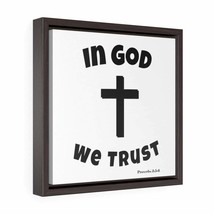 Square Framed Premium Gallery Wrap Canvas &quot;In God We Trust&quot; - £29.56 GBP+