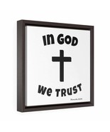 Square Framed Premium Gallery Wrap Canvas &quot;In God We Trust&quot; - $739.65 MXN+