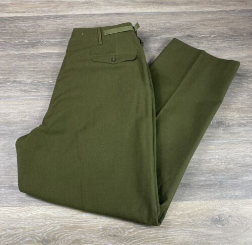 Primary image for NEW OLD STOCK KOREAN WAR M- 1951 WOOL OD FIELD TROUSERS Large Long 11/4347