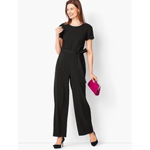 NWT Womens Petite Size 14 14P Talbots Tailored Stretch Crepe Wide-Leg Jumpsuit - £39.11 GBP