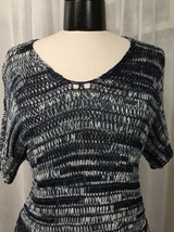 Eileen Fisher Women&#39;s Sweater Blue &amp; White V-Neck Size Small NWT  - $49.50