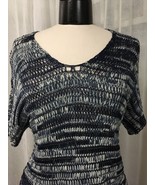 Eileen Fisher Women&#39;s Sweater Blue &amp; White V-Neck Size Small NWT  - £38.98 GBP